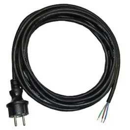 Gratis Verzending Aansluitsnoer 3x1.0qmm zwart neopreen (5mtr)