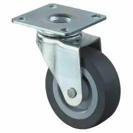 Bulkbestelling Zwenkwiel 30mm rubber totale hoogte 36mm