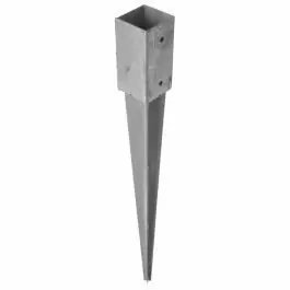 Snelle Levering Paalhouder vz met punt 71x71x2mm L=750