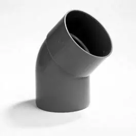 Dyka Bocht 1x lijmmof 1x spie 45° PVC keurmerk BRL52100 32mm Gratis Verzending