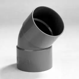 Dyka Bocht 2x lijmmof 45° PVC keurmerk BRL52100 110mm Groothandel