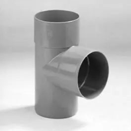 Budget Dyka T-stuk 2x mof 1x spie 90° PVC grijs keurmerk BRL2012 80mm