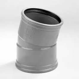 Dyka Bocht 2x manchet 15° klasse 41 PVC grijs keurmerk BRL52100/BRL52200 110mm Favoriet