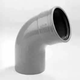 Dyka Bocht 1x mof 1x spie 67.5° manchetverbinding klasse 41 PVC grijs keurmerk BRL52100/BRL52200 110mm Gratis Retour