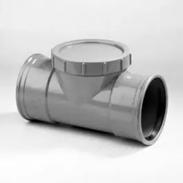 Alleen Vandaag Dyka Ontstoppingsstuk schroefdeksel 2x mof manchetverbinding klasse 41 PVC grijs keurmerk BRL52100 125mm