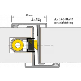 Wereldwijde Verzending Alprokon Deurnaald P-F 19-1 40/2450mm links