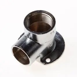 DPS Muurplaat laag binnendraads chroom 3/4" x 22mm Ambachtelijk