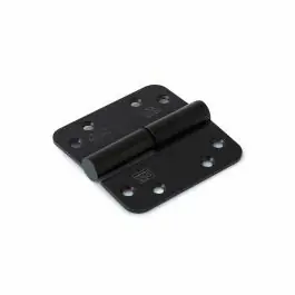 Wereldwijde Verzending DX® Kogelstiftpaumelle ronde hoeken 89x89 mm rechts RVS geborsteld zwart SKG ***