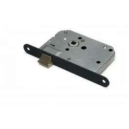 Uitverkoop DX® Loopslot doornmaat 50mm ronde voorplaat zwart inclusief rechthoekige sluitplaat