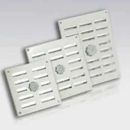 WEHA schuifrooster 195x195mm - inclusief vliegengaas- aluminium - wit Gratis Retour