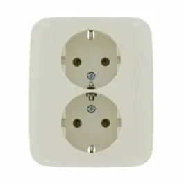 Veilige Betaling BJ SI Reflex wandcontactdoos 2-voudig RA creme