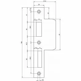 Aanbieding Nemef Sluitplaat verlengd - RVS - VP 699/17 - rechts