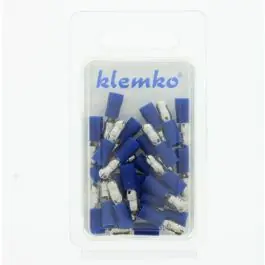 Beperkte Voorraad Klemko Rondsteker geïsoleerd blauw - 5mm voor 1.5-2.5mm2
