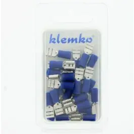Voordeelprijs Klemko Vlakstekerhuls geïsoleerd blauw - 6.3x0.8mm voor 1.5-2.5mm2