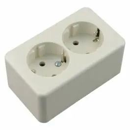 Authentiek Berker contactdoos opbouw 2-voudig randaarde polarwit 66.026.50