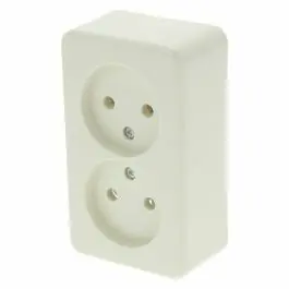 Berker contactdoos opbouw 2-voudig crÃ¨me 54.025.49 Direct Beschikbaar