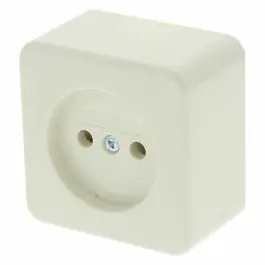 Berker contactdoos opbouw 1-voudig crÃ¨me 54.025.40 Betrouwbaar