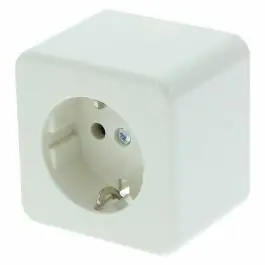 Berker contactdoos opbouw 1-voudig randaarde crÃ¨me 54.025.42 Limited Edition