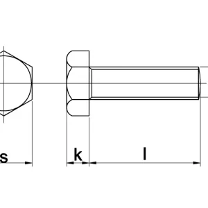 Zeskanttapbout DIN 933, blank Bulkbestelling